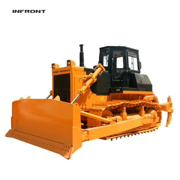 Large Bulldozers At The Construction Site