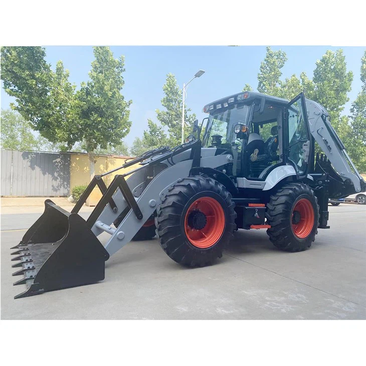 Two-headed Busy Backhoe Loade