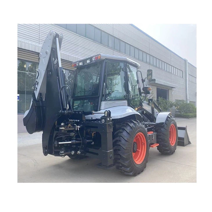 Two-headed Busy Backhoe Loade