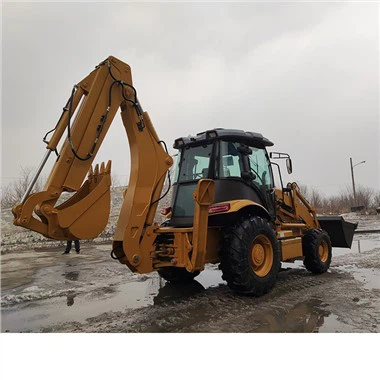 Two Busy Backhoe Loaders